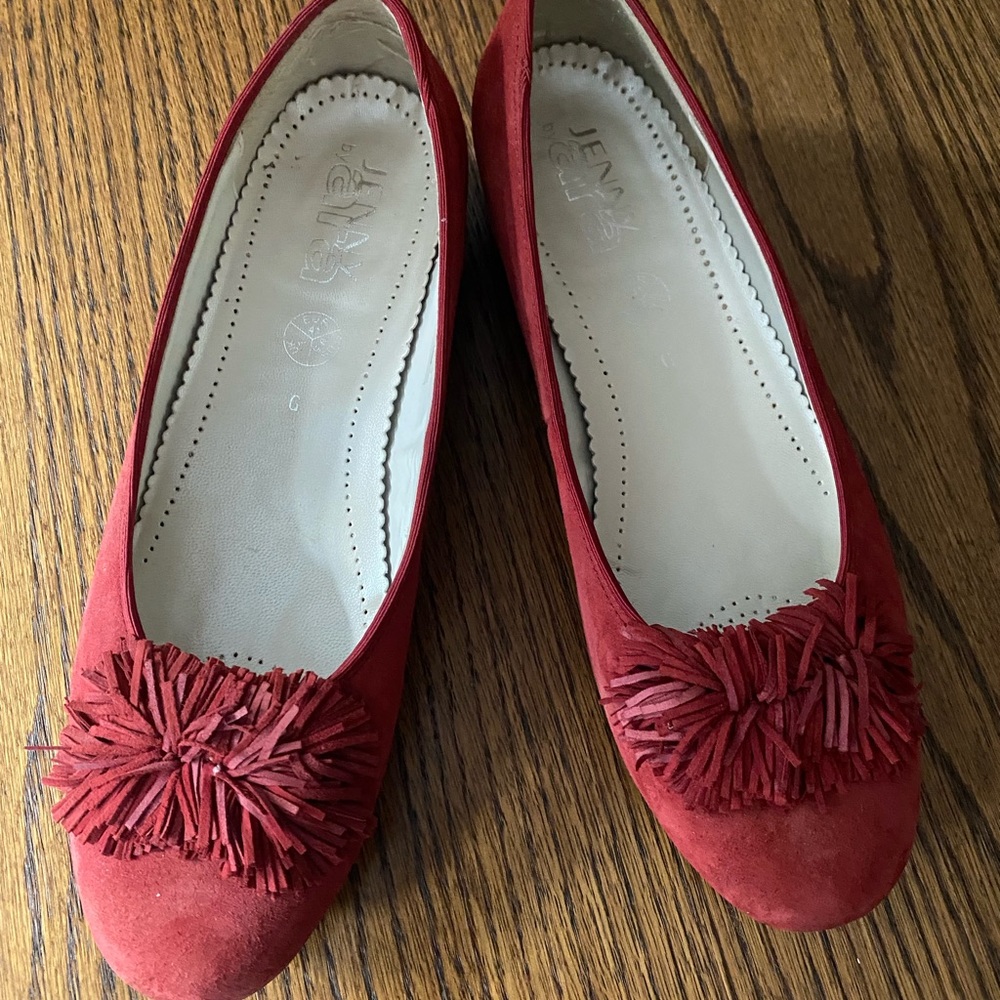 JENNY by ARA RED FLATS Sz 9,5